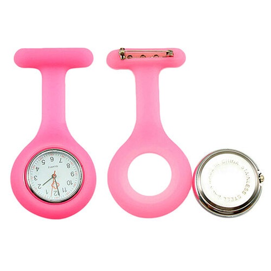 Nurse Watch Schwesternuhr Silikon  Krankenschwesternuhr Pulsuhr Kitteluhr Pflege Rosa #4
