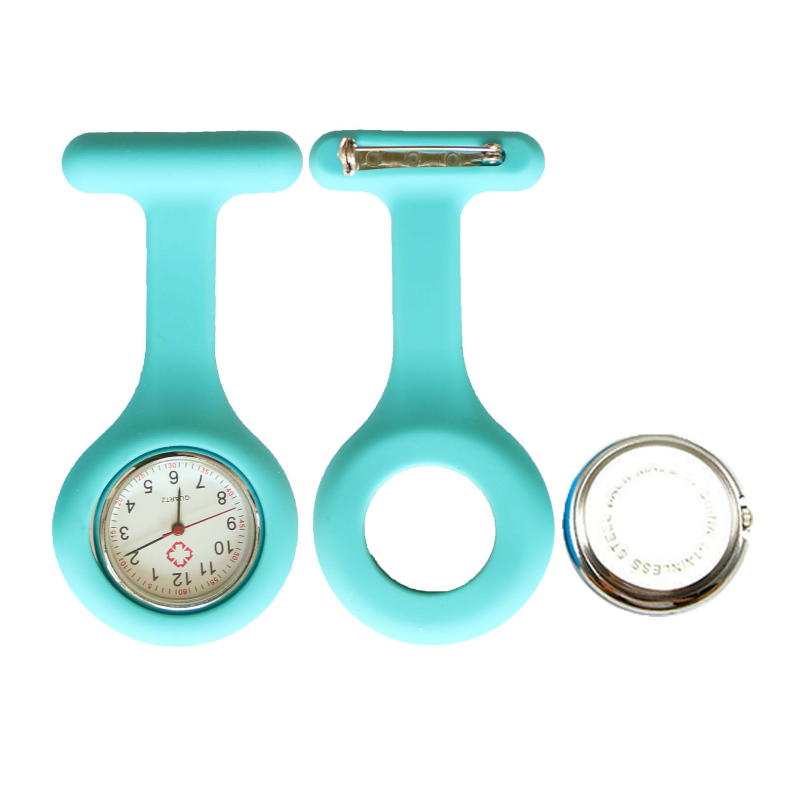 Nurse Watch Schwesternuhr Silikon  Krankenschwesternuhr Pulsuhr Kitteluhr Pflege Himmelblau # 11