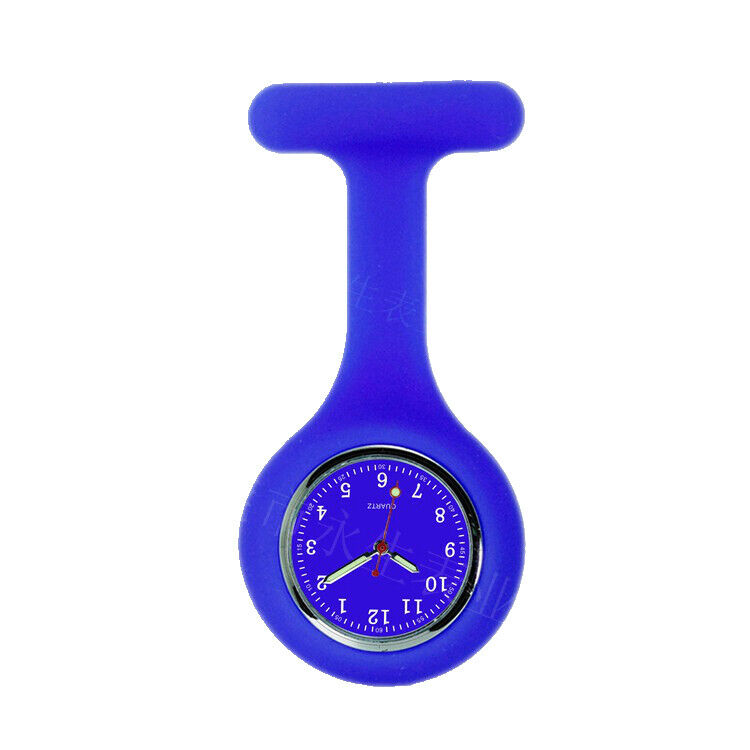 Nurse Watch Schwesternuhr Silikon Krankenschwesternuhr Pulsuhr Kitteluhr Pflege Dunkelblau ganzfarbig #2