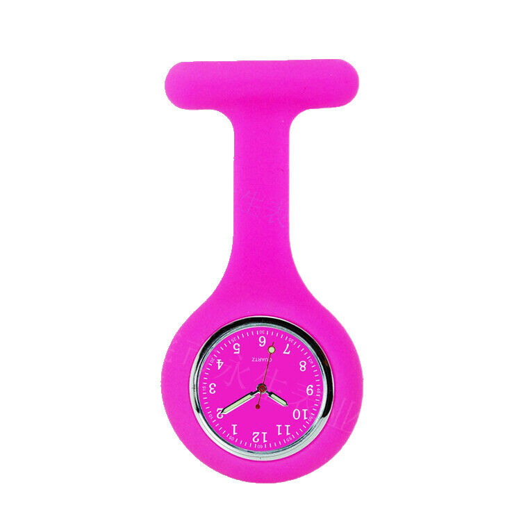 Nurse Watch Schwesternuhr Silikon Krankenschwesternuhr Pulsuhr Kitteluhr Pflege Pink ganzfarbig #9