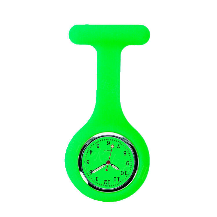Nurse Watch Schwesternuhr Silikon Krankenschwesternuhr Pulsuhr Kitteluhr Pflege Hellgrün ganzfarbig #10