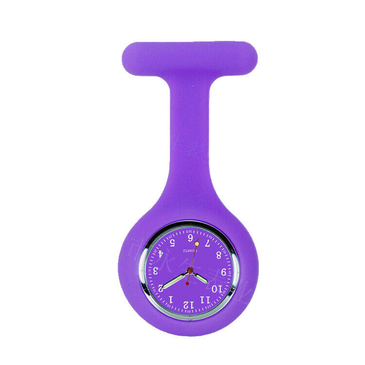 Nurse Watch Schwesternuhr Silikon Krankenschwesternuhr Pulsuhr Kitteluhr Pflege Violett ganzfarbig #12