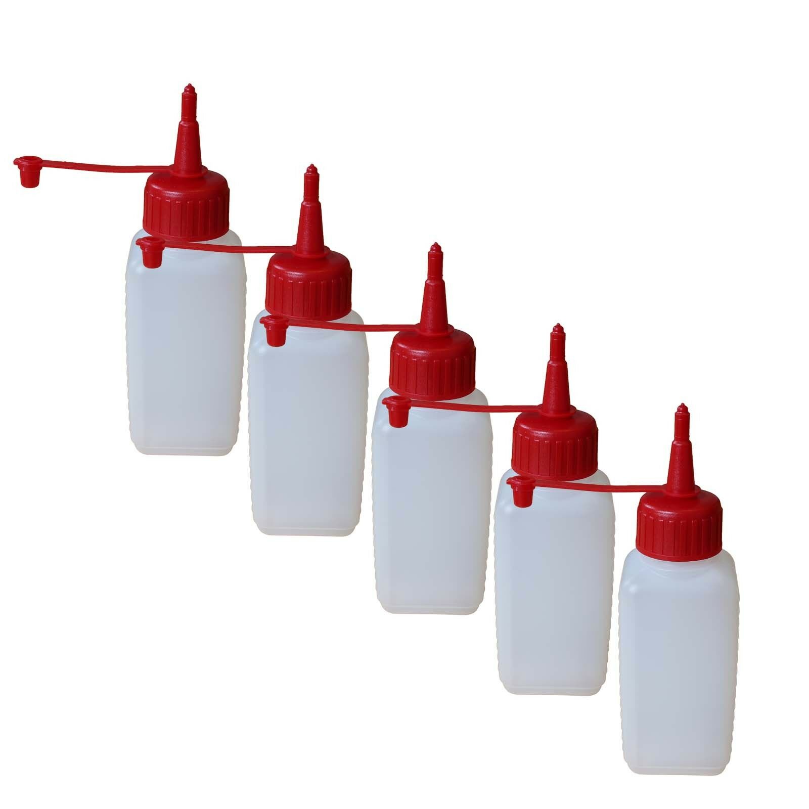 25x 100ml Kunststoffflasche Plastikflasche HDPE  Spritzverschluss Flüssigkeiten