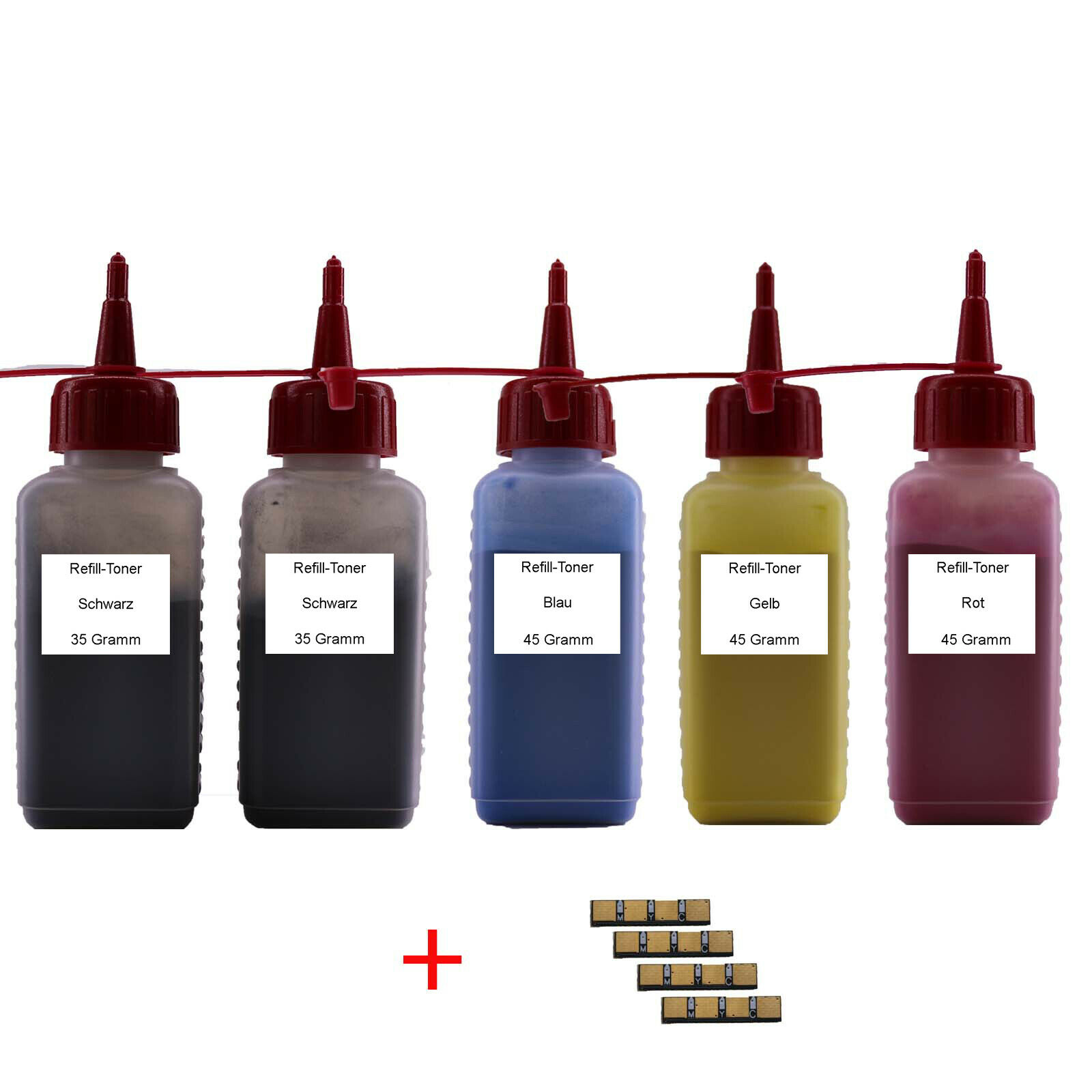 Refill Toner (BCYM) für Samsung CLP-310/CLP-315/CLX-3175 + Chips