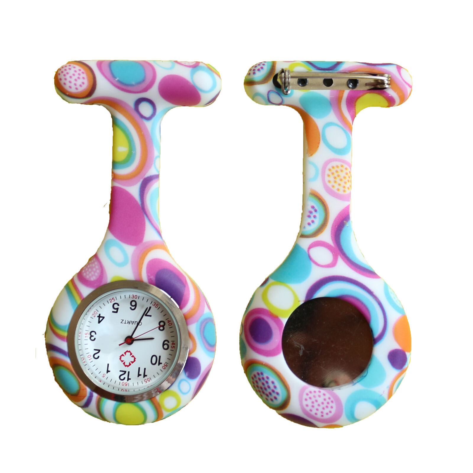 Nurse Watch Schwesternuhr Silikon  Krankenschwesternuhr Pulsuhr Kitteluhr Pflege Muster #1