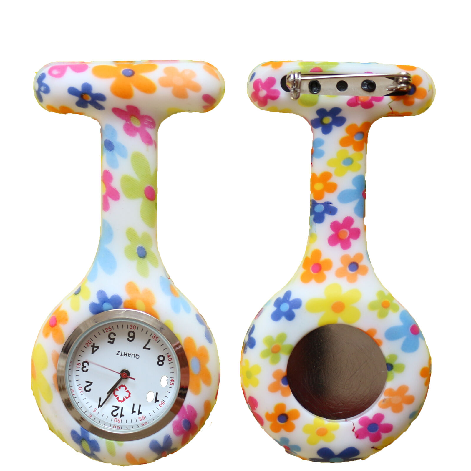 Nurse Watch Schwesternuhr Silikon  Krankenschwesternuhr Pulsuhr Kitteluhr Pflege Muster #7