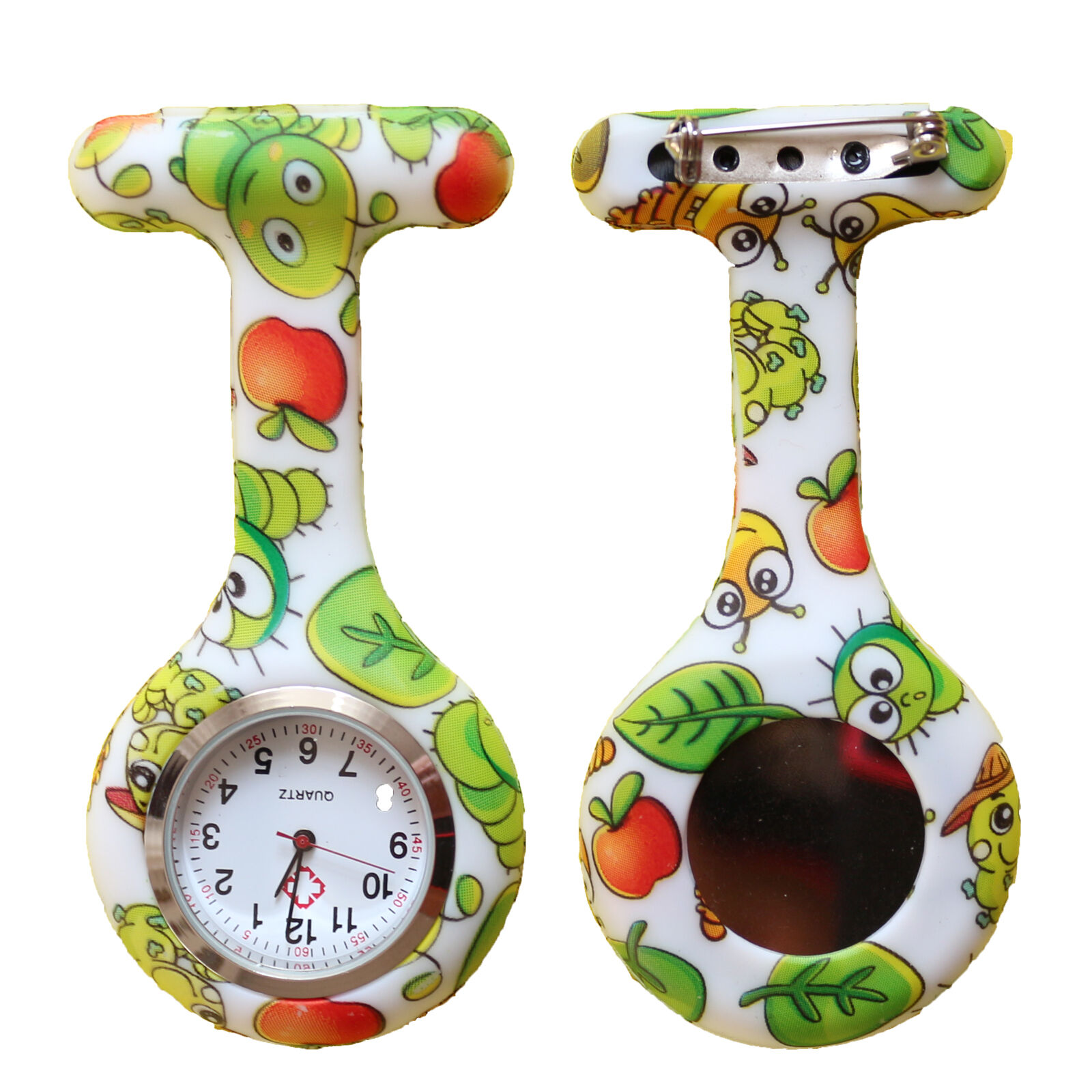 Nurse Watch Schwesternuhr Silikon  Krankenschwesternuhr Pulsuhr Kitteluhr Pflege Muster #10