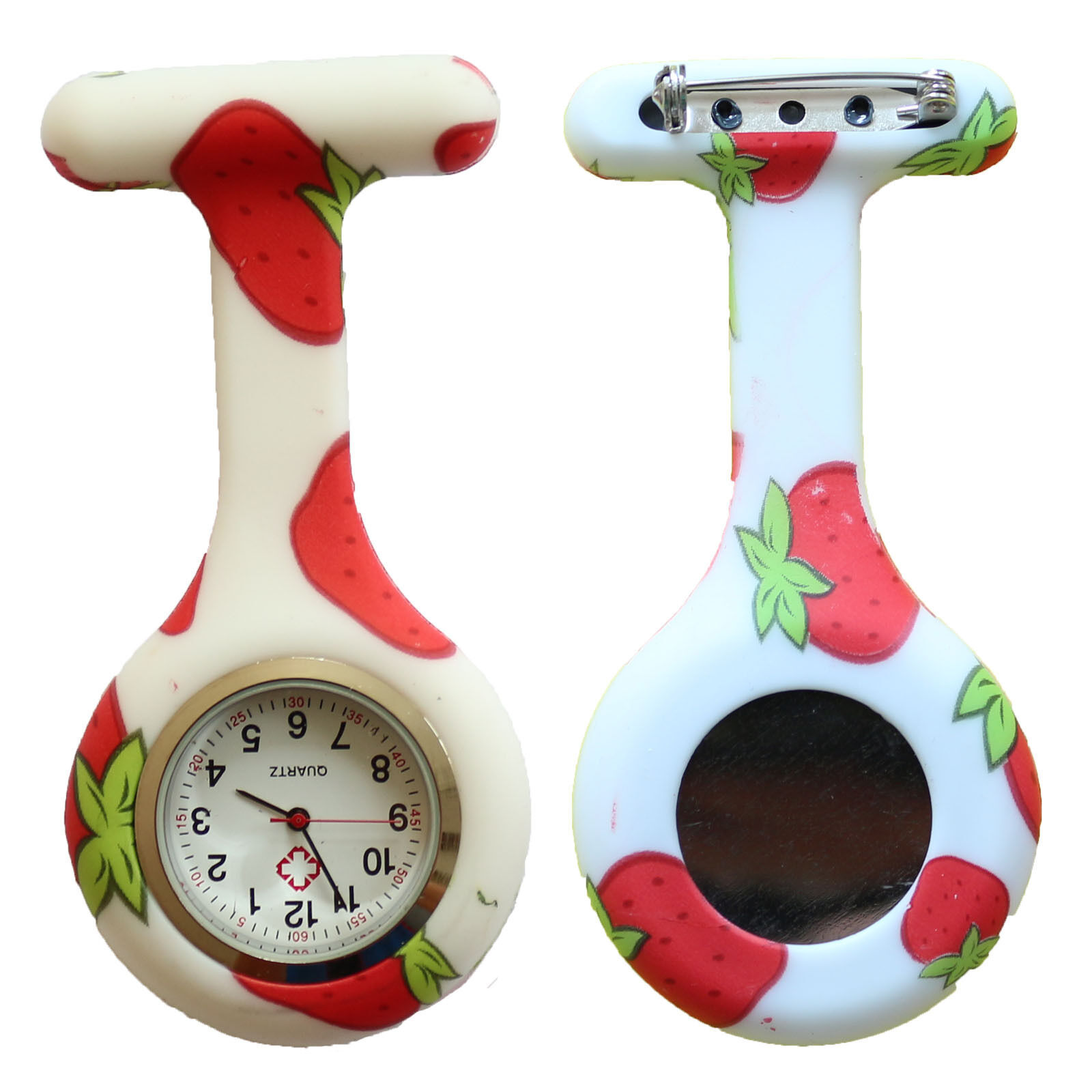 Nurse Watch Schwesternuhr Silikon  Krankenschwesternuhr Pulsuhr Kitteluhr Pflege Muster #18