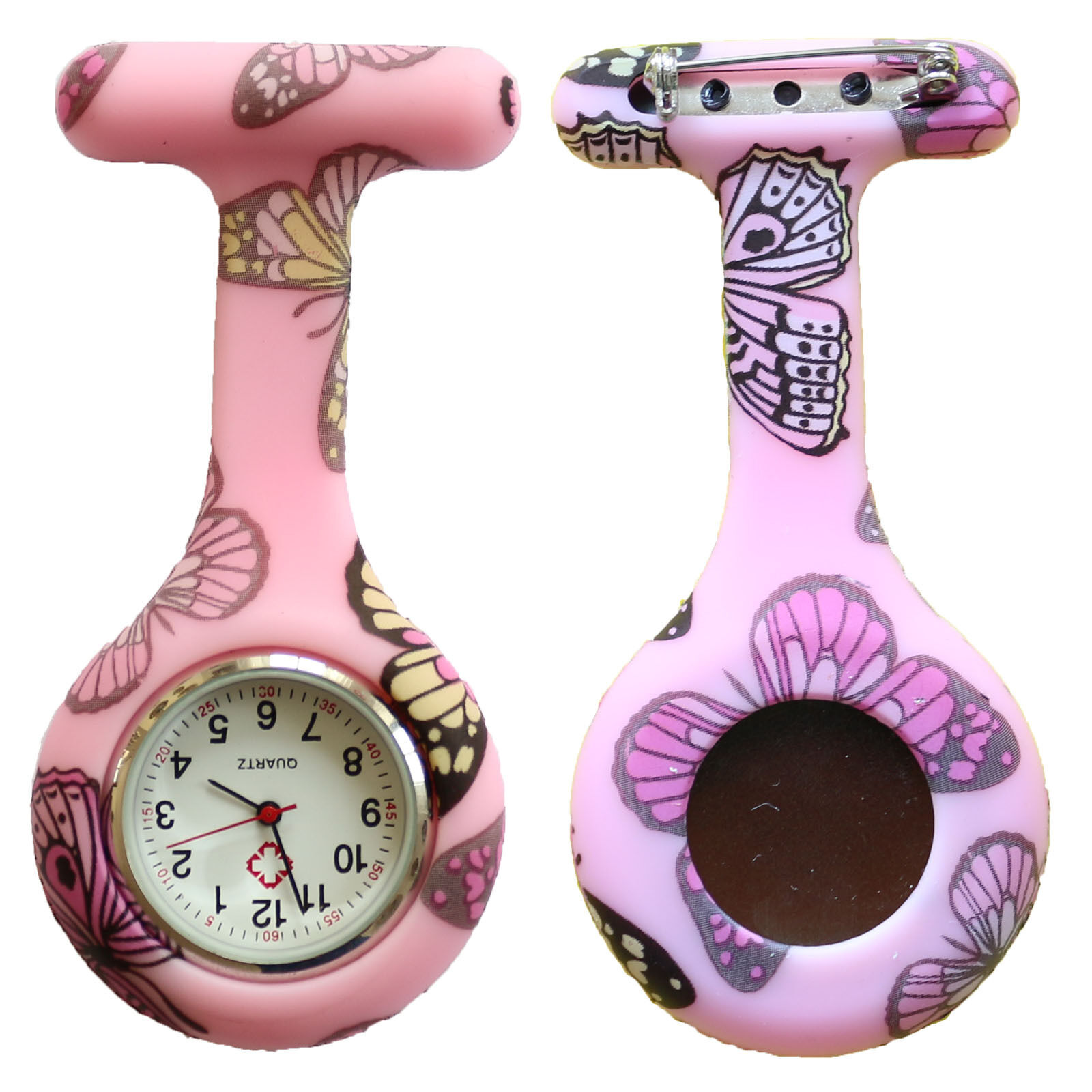 Nurse Watch Schwesternuhr Silikon  Krankenschwesternuhr Pulsuhr Kitteluhr Pflege Muster #19