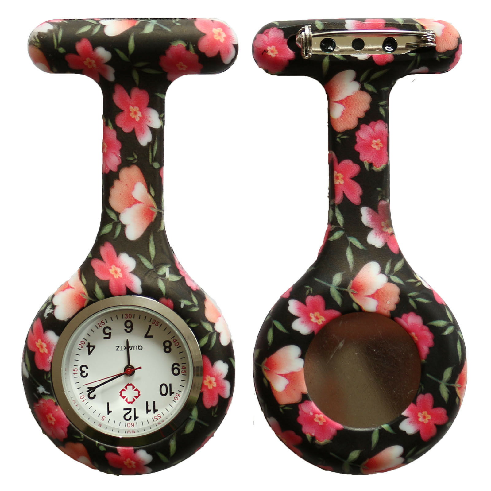 Nurse Watch Schwesternuhr Silikon  Krankenschwesternuhr Pulsuhr Kitteluhr Pflege Muster #20