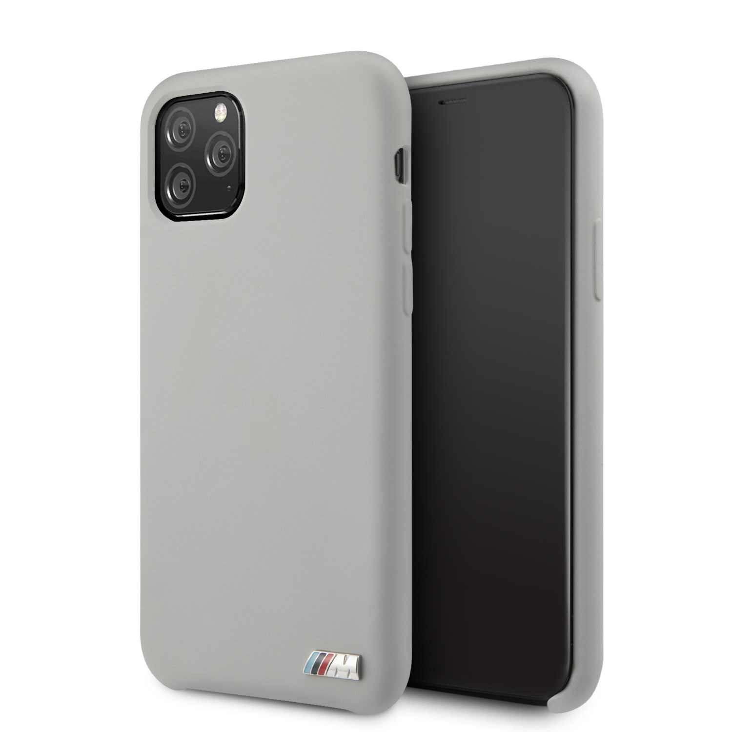 BMW passend für Apple iPhone 11 Pro Max BMW Back-Cover hul Silicone Grau -Logo M - TPU;kunstleder