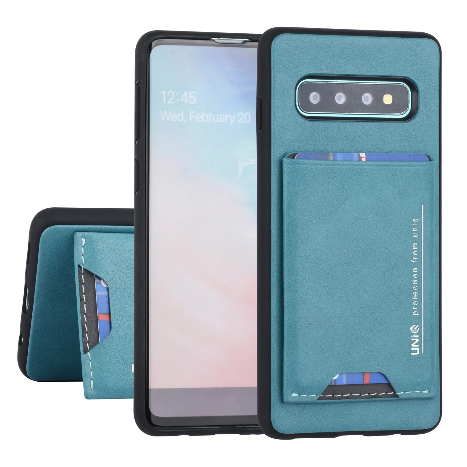 UNIQ Accessory UNIQ Accessory passend für Samsung Galaxy S10 Plus Back-Cover hul Grün - Kartenhalter
