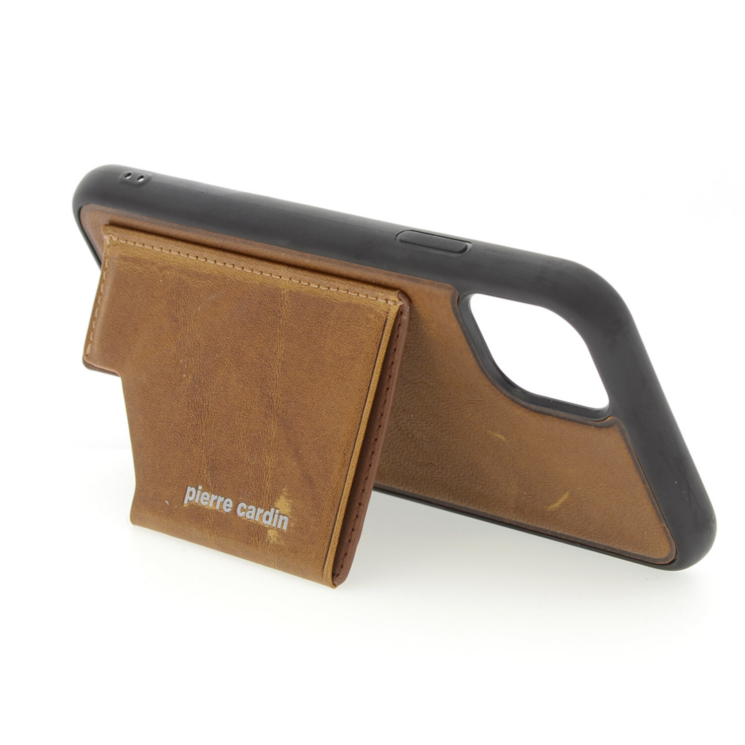 Pierre Cardin Pierre Cardin passend für Apple iPhone 11 Back-Cover hul Braun - Genuine Leather