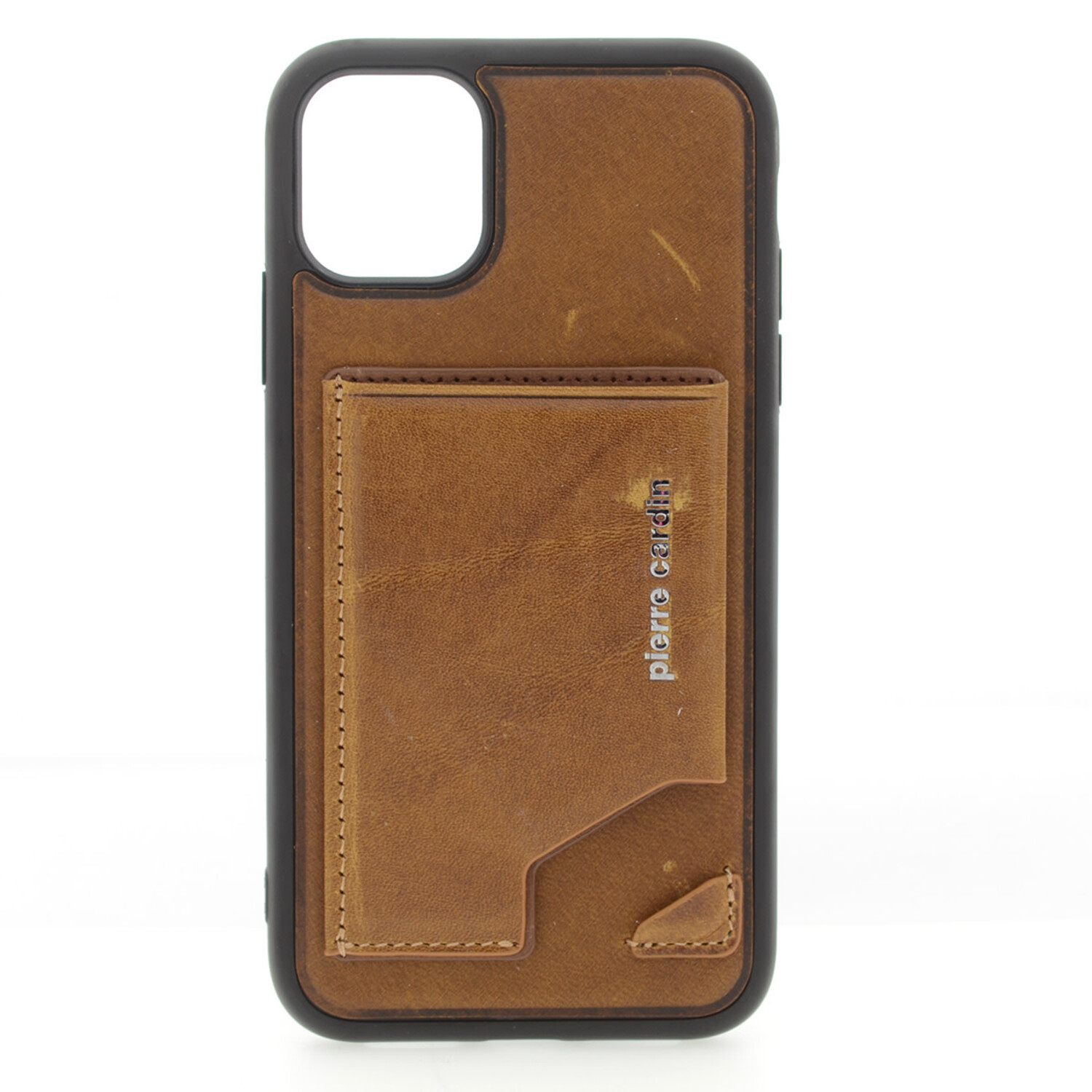 Pierre Cardin Pierre Cardin passend für Apple iPhone 11 Pro Max Back-Cover hul Braun - Genuine Leather