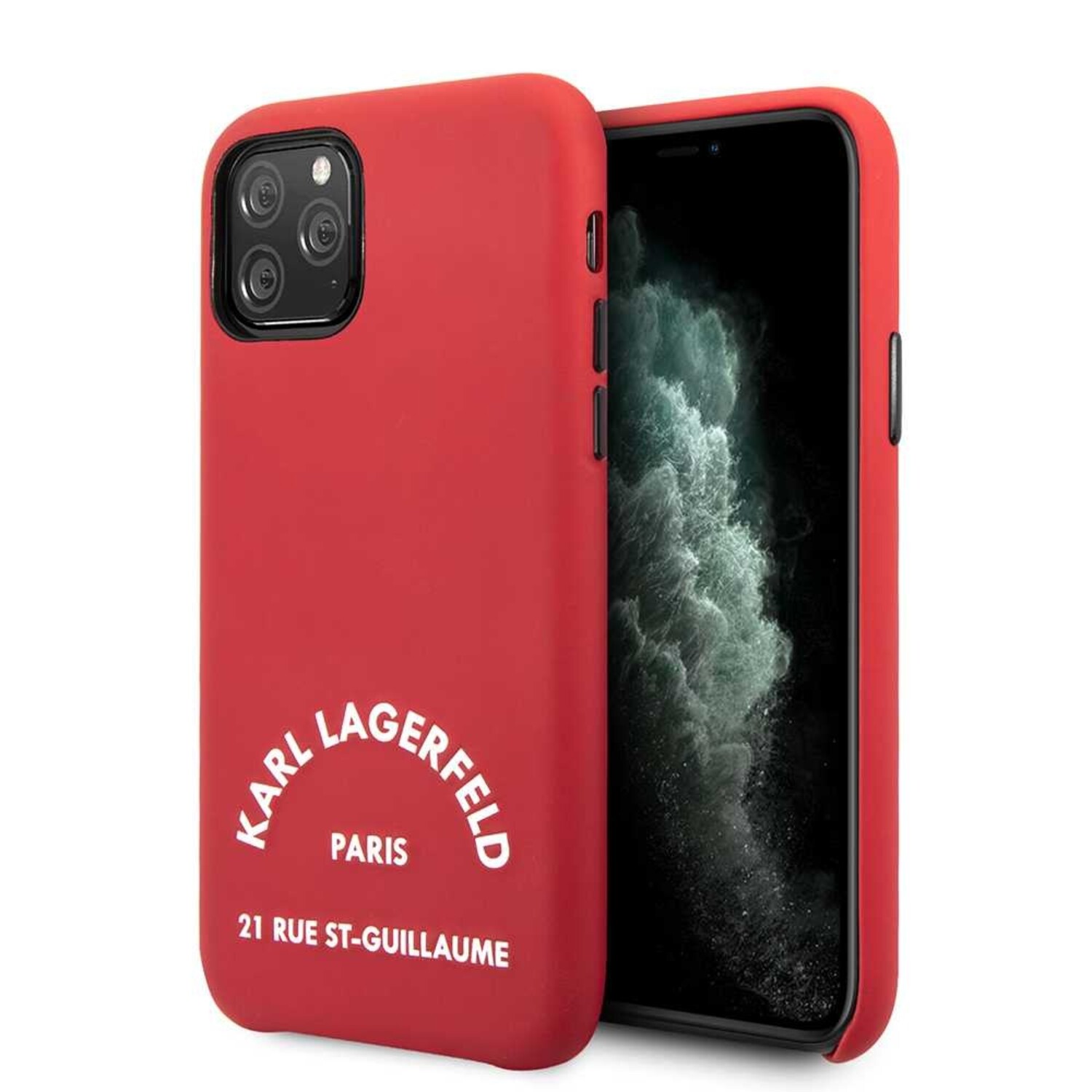 Karl Lagerfeld passend für Apple iPhone 11 Pro Karl Lagerfeld Back-Cover hul Rot KLHCN58NYRE - Echt leer