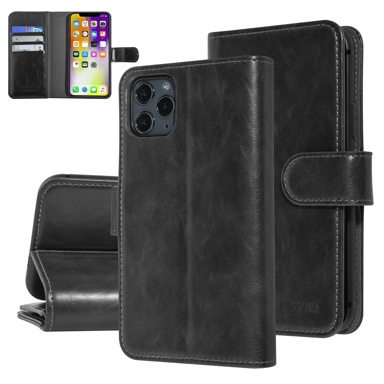 UNIQ Accessory UNIQ Accessory iPhone 11 Pro Schwarz Sanfte Berührung Book-Case hul