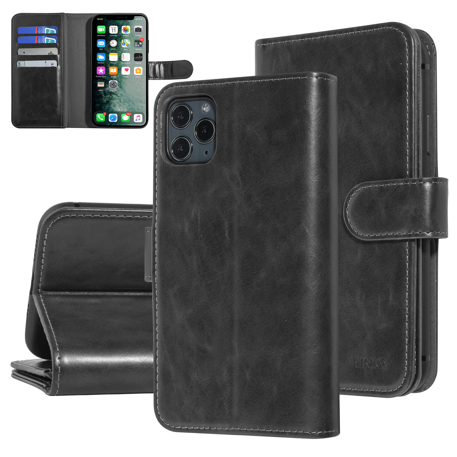 UNIQ Accessory UNIQ Accessory iPhone 11 Pro Max Schwarz Sanfte Berührung Book-Case hul