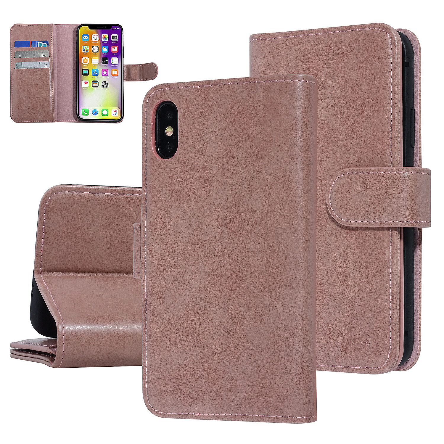 UNIQ Accessory UNIQ Accessory iPhone X-Xs Pink Sanfte Berührung Book-Case hul