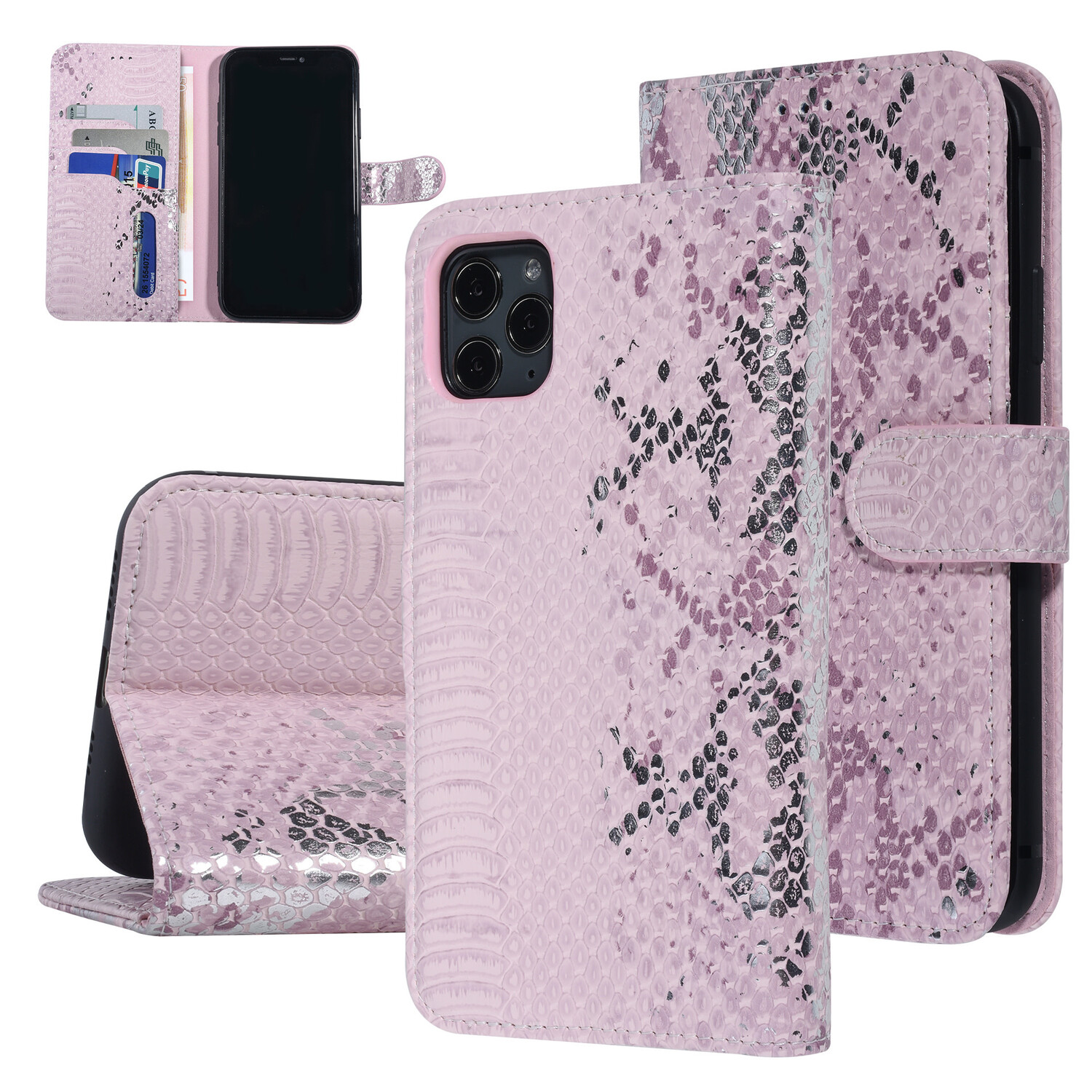 UNIQ Accessory UNIQ Accessory iPhone 11 Pro Max Pink Schlangenhaut Book-Case hul