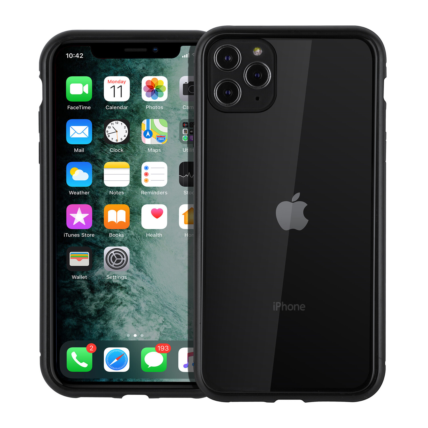 Uniq accessory passend für Apple iPhone 11 Pro Max Schwarz Back-Cover hul - Glas und Metall