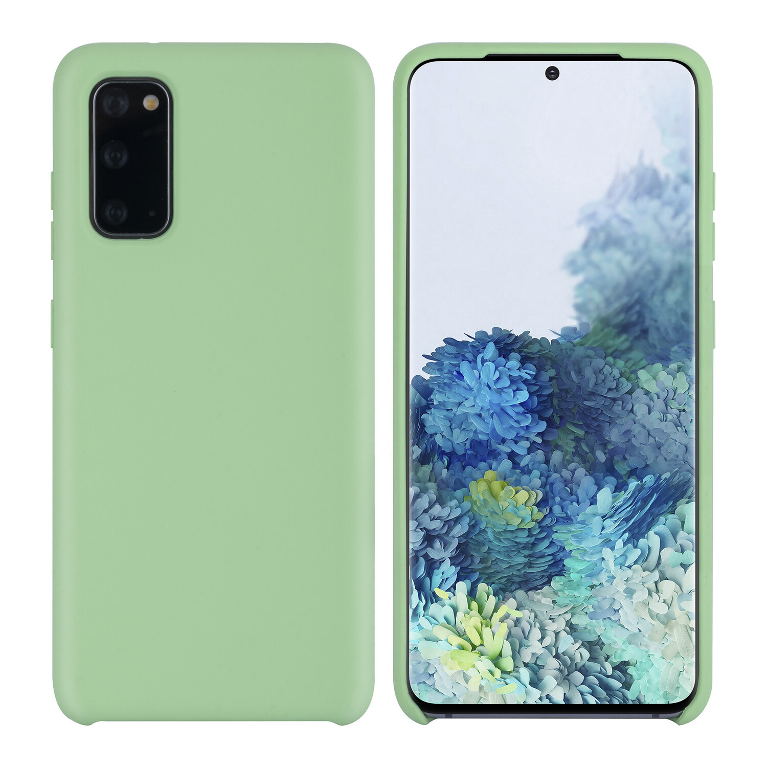 passend für Samsung Galaxy S20 Hellgrün Back-Cover hul - Silikon
