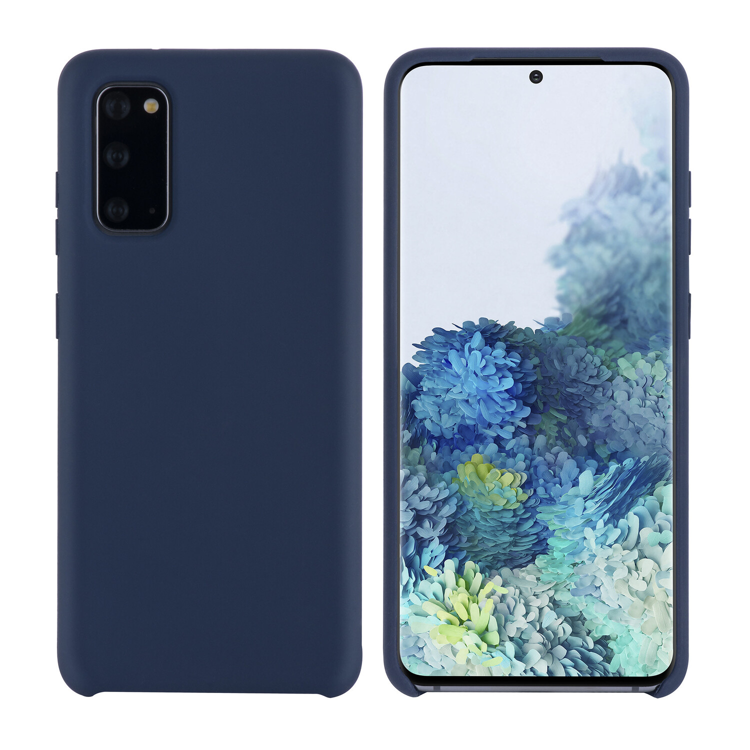 passend für Samsung Galaxy S20 Tiefes Blau Back-Cover hul - Silikon
