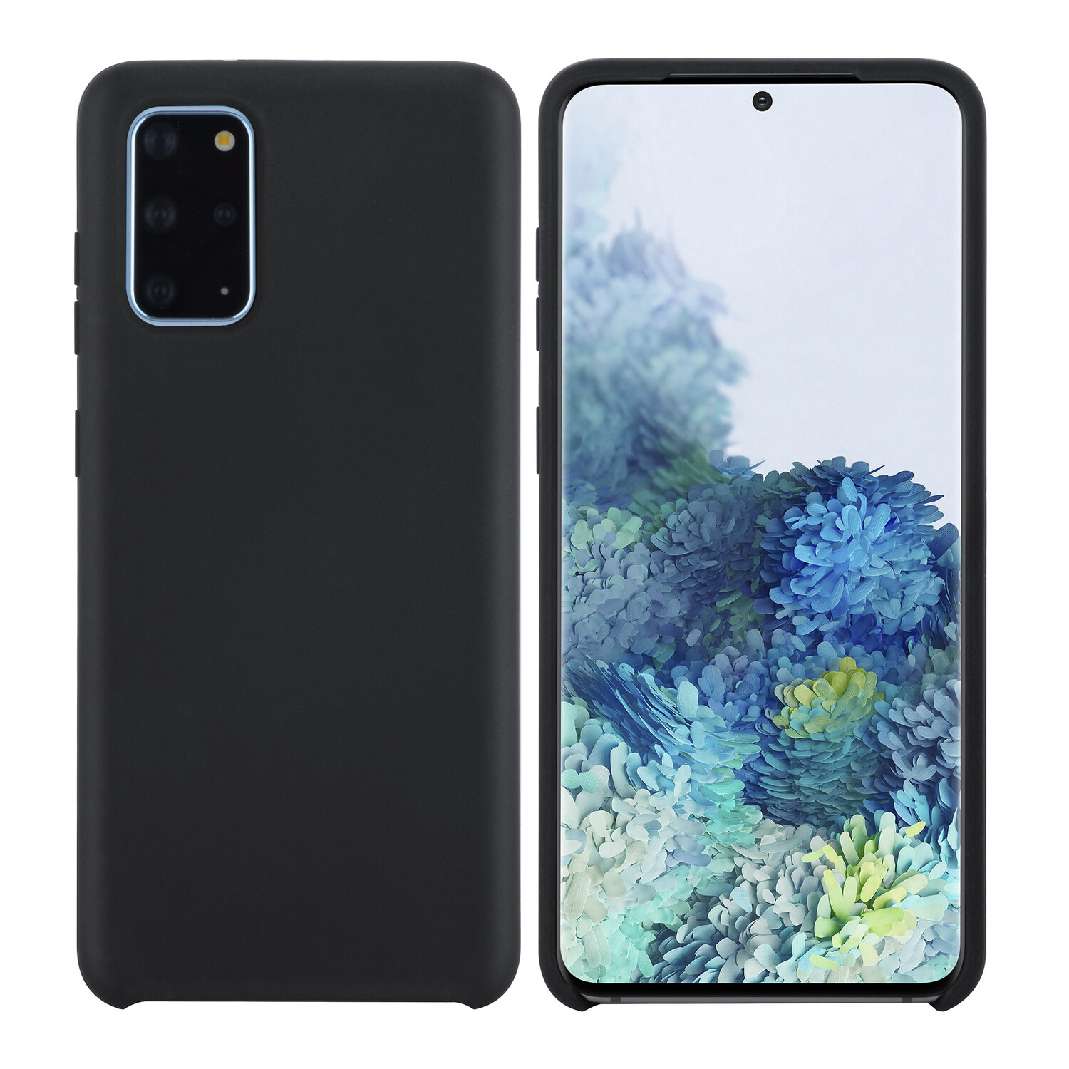 passend für Samsung Galaxy S20 Plus Schwarz Back-Cover hul - Silikon