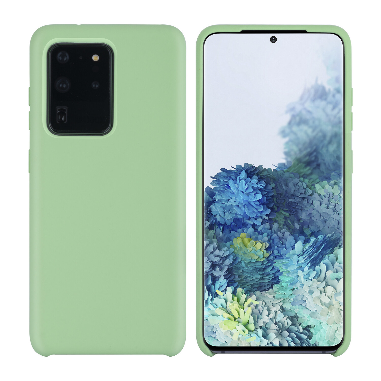 passend für Samsung Galaxy S20 Ultra Hellgrün Back-Cover hul - Silikon