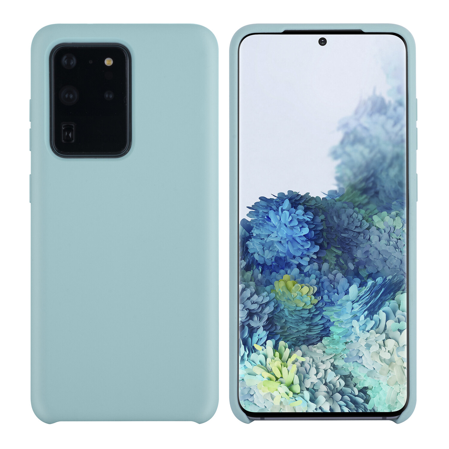 passend für Samsung Galaxy S20 Ultra Hellblau Back-Cover hul - Silikon