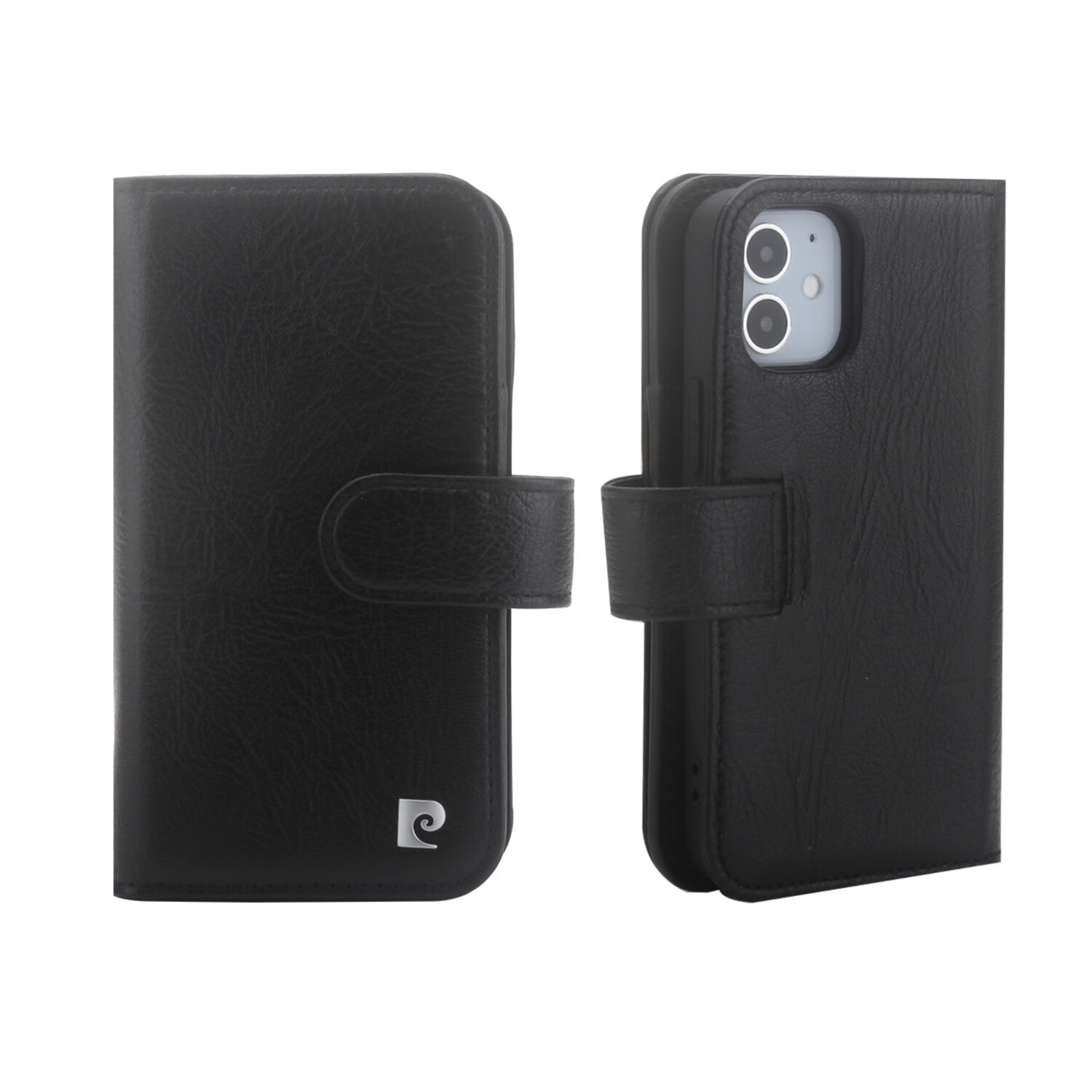 Pierre Cardin Pierre Cardin passend für Apple iPhone 12 Mini schwarz Book-Case hul - Echtleder