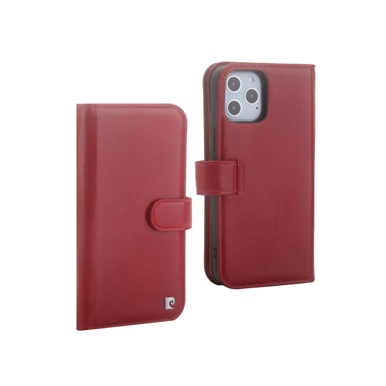 Pierre Cardin Pierre Cardin passend für Apple iPhone 12 Pro Max rot Book-Case hul - Echtleder