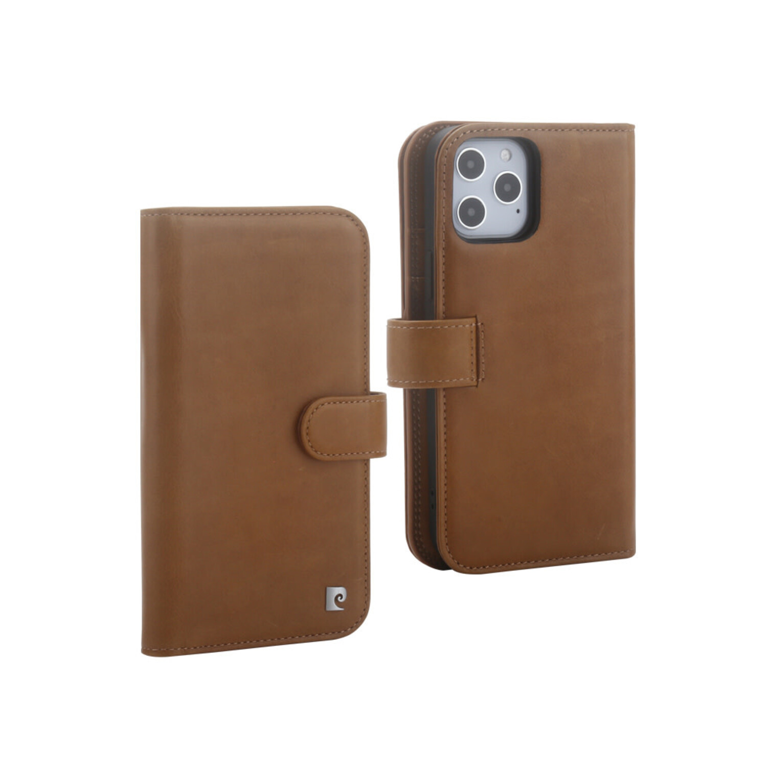 Pierre Cardin Pierre Cardin passend für Apple iPhone 12 Pro Max braun Book-Case hul - Echtleder