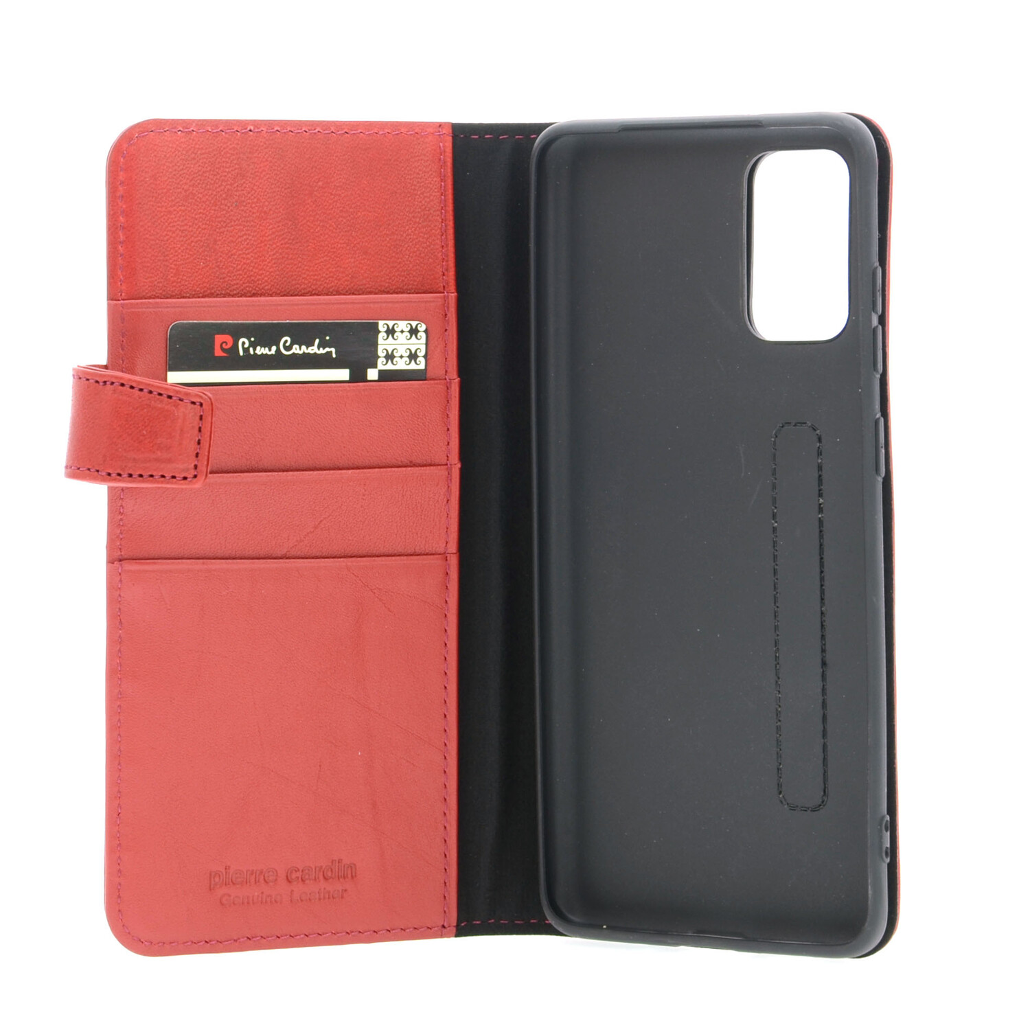 Pierre Cardin Pierre Cardin passend für Samsung Galaxy S20 Plus rot Book-Case hul - Echtleder