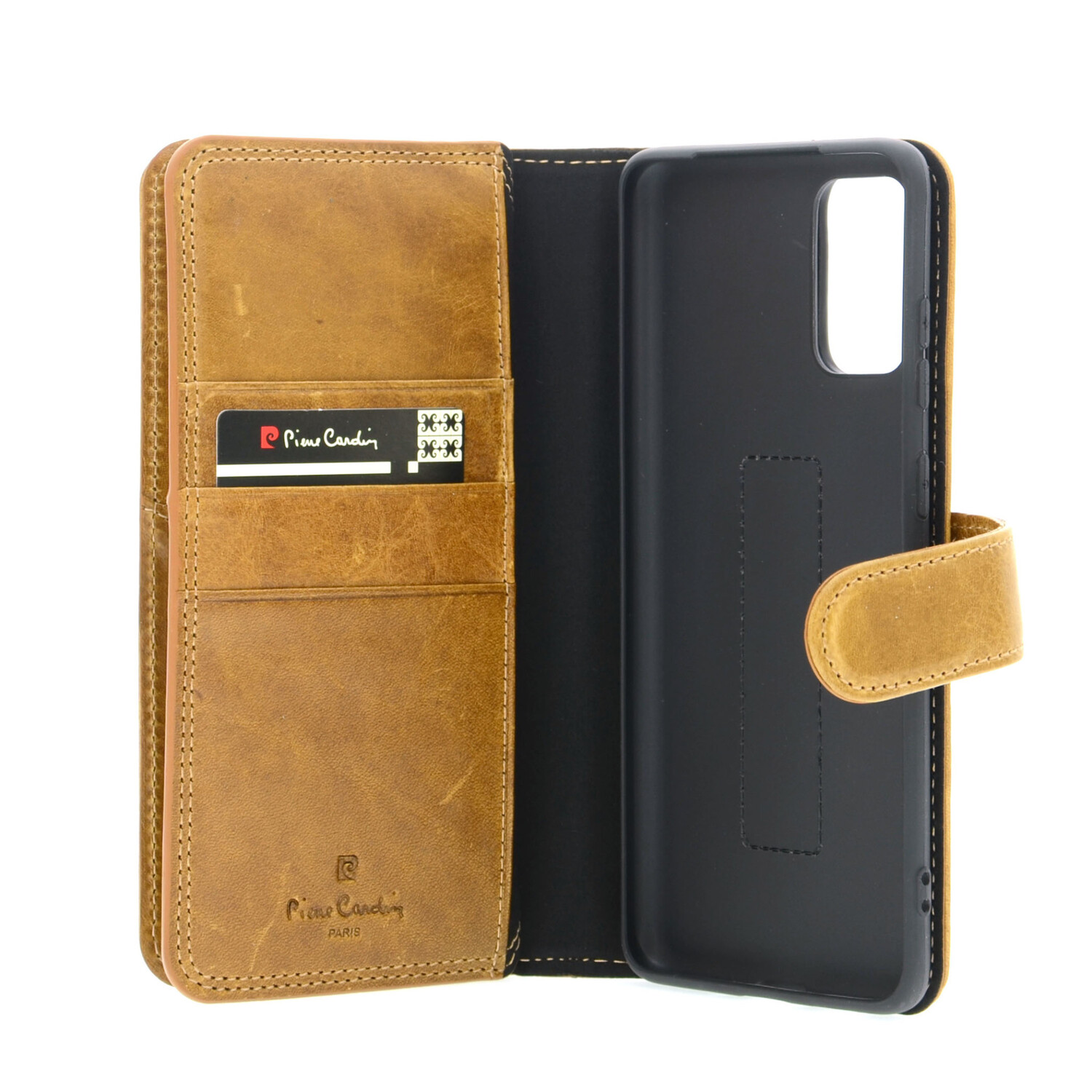 Pierre Cardin Pierre Cardin passend für Samsung Galaxy S20 Plus braun Book-Case hul - Echtleder