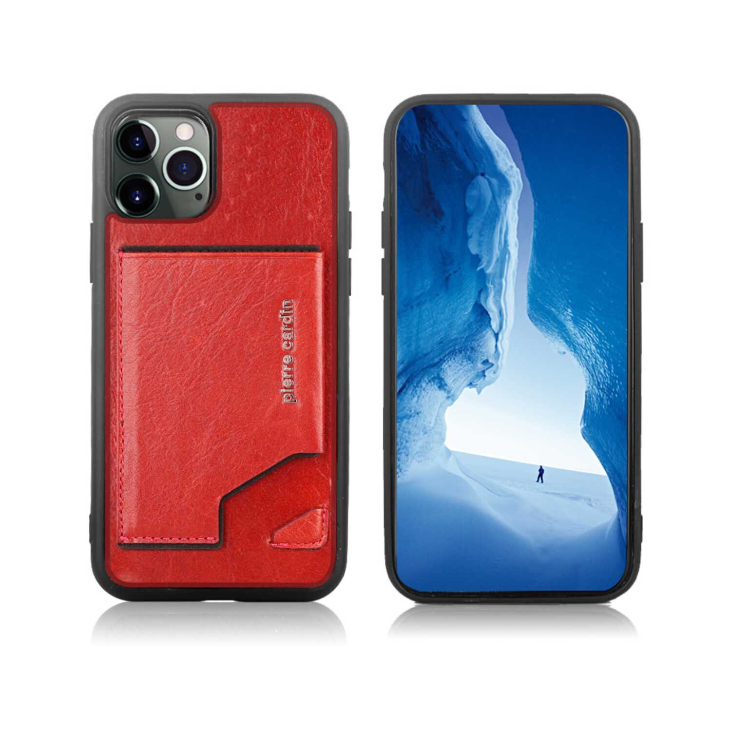 Pierre Cardin Pierre Cardin iPhone 12 Pro Max Back-Cover hul - Rot