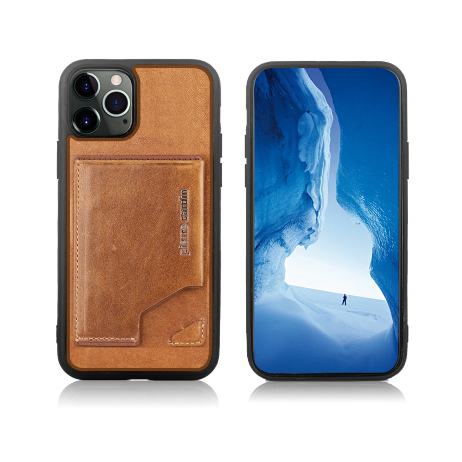 Pierre Cardin Pierre Cardin iPhone 12 Pro Max Back-Cover hul - Braun
