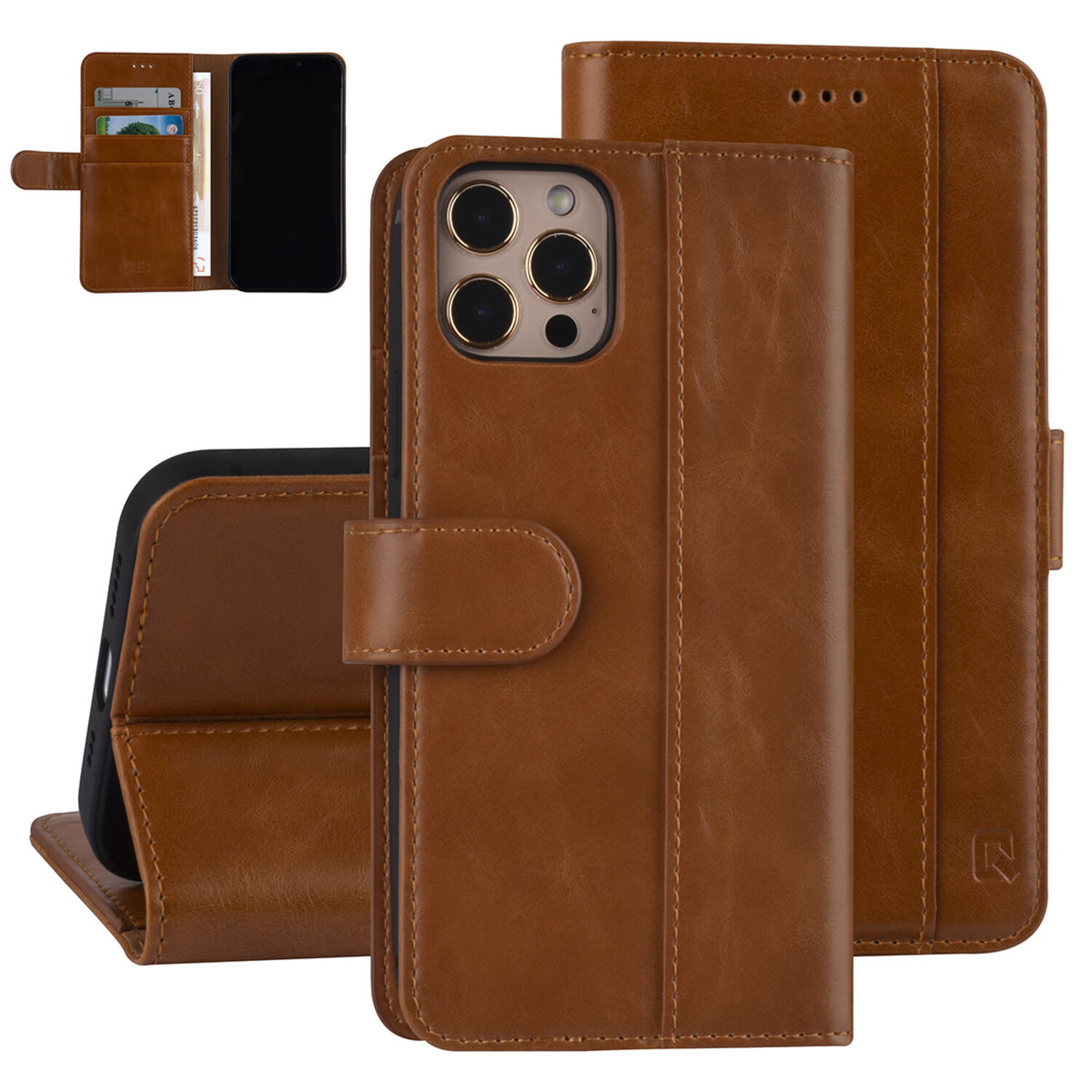 UNIQ Accessory UNIQ Accessory iPhone 12 - 12 Pro Braun Book-Case hul - PU-Leder