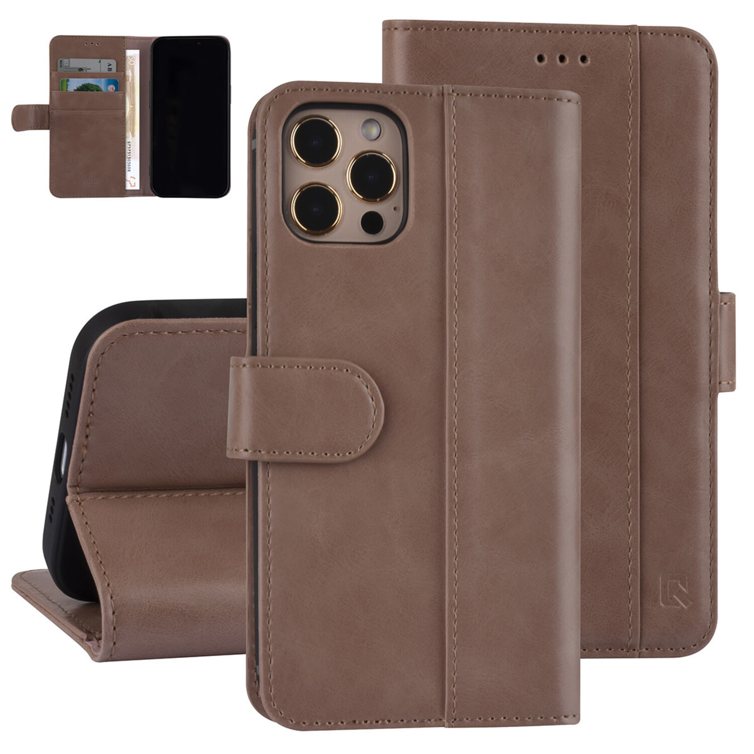 UNIQ Accessory UNIQ Accessory iPhone 12 - 12 Pro Rosa Book-Case hul - PU-Leder