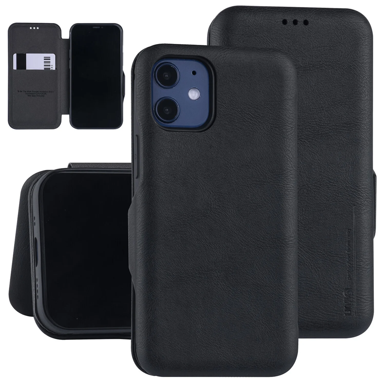 UNIQ Accessory passend für Apple iPhone 12 Mini Schwarz Book-Case hul - Kartenhalter