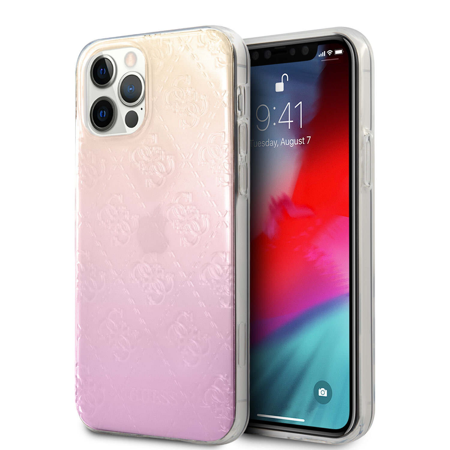 Guess Guess passend für Apple iPhone 12 Pro Max Rosa Back-Cover hul - Gradient