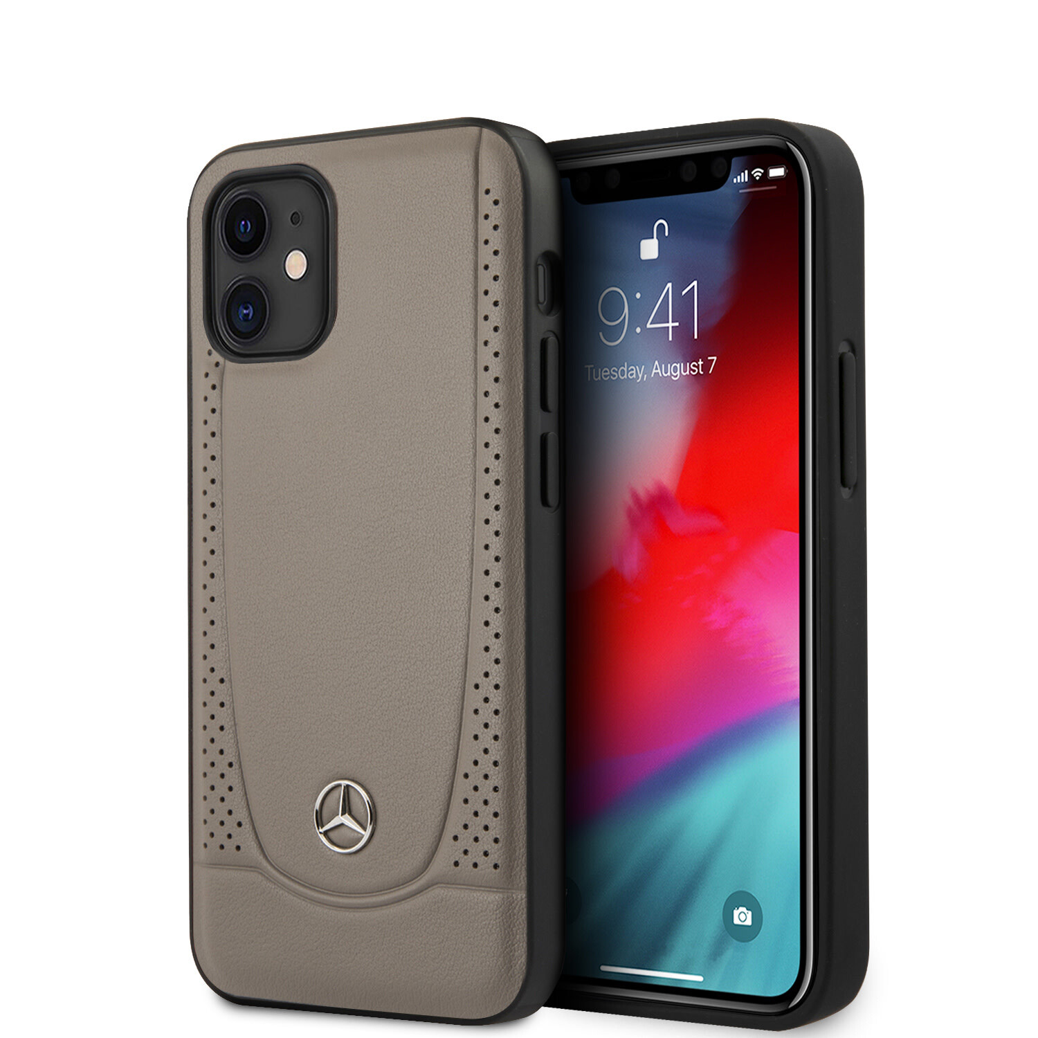 Mercedes-Benz Mercedes-Benz passend für Apple iPhone 12 Mini Braun Back-Cover hul - Perforated Urban