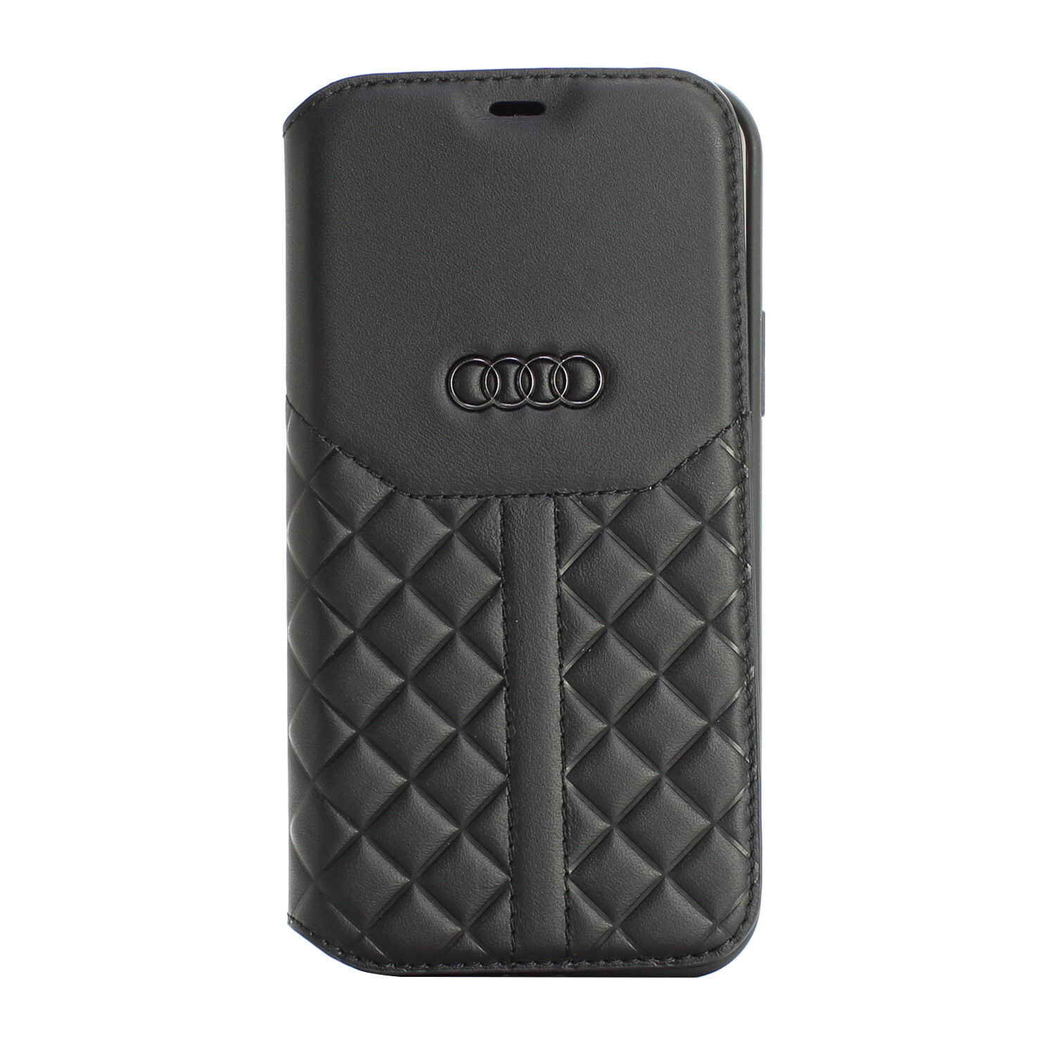 Audi Audi passend für Apple iPhone 12 Mini Schwarz Book-Case hul Q8 Serie - Genuine Leather