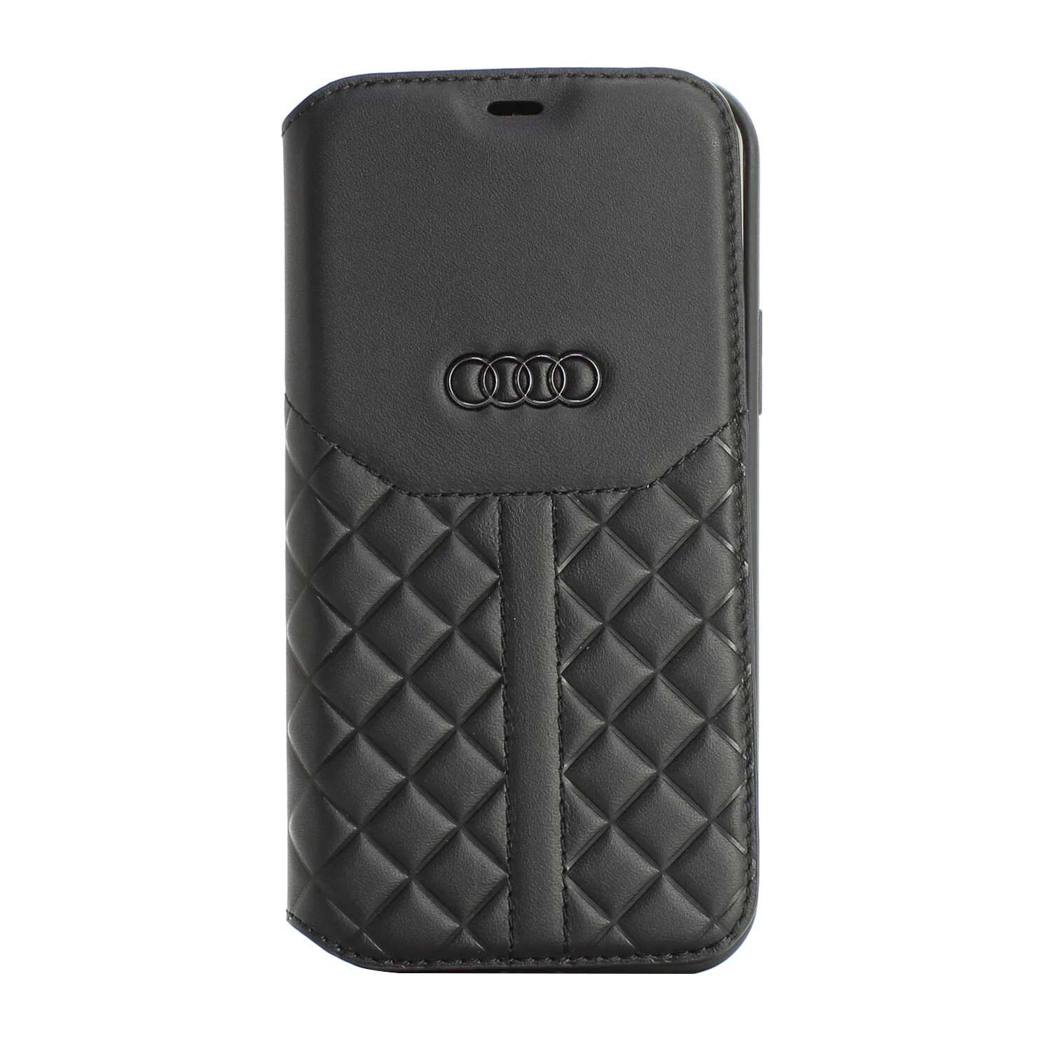 Audi Audi passend für Apple iPhone 12 Mini Schwarz Book-Case hul Q8 Serie - Genuine Leather