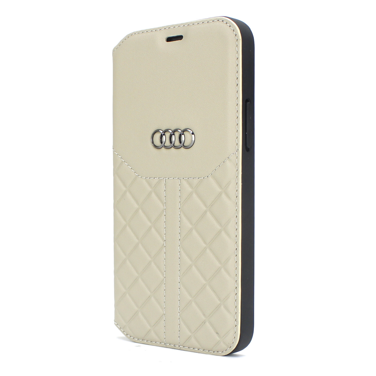 Audi Audi passend für Apple iPhone 12 Pro Max Beige Book-Case hul Q8 Serie - Genuine Leather