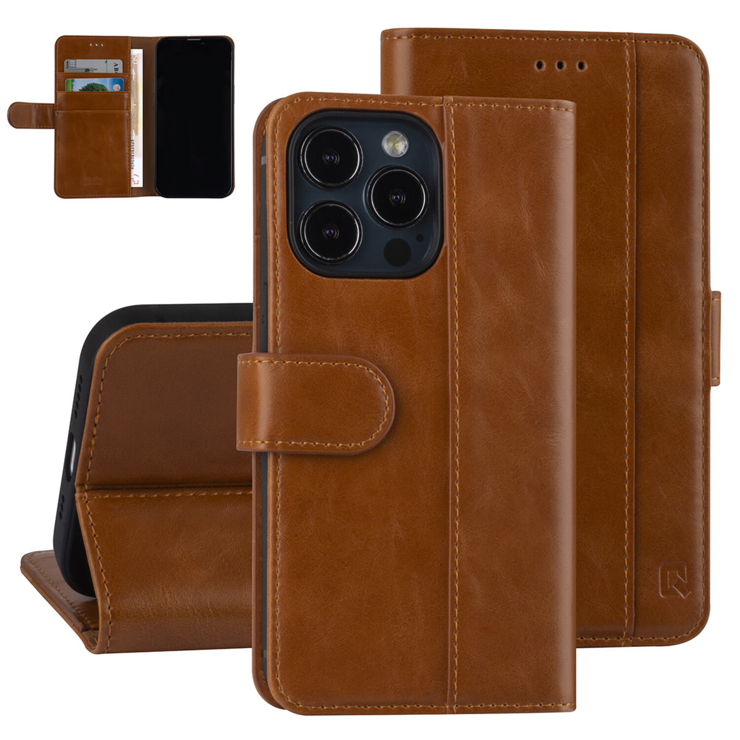 UNIQ Accessory UNIQ Accessory Book-Case hul iPhone 13 Pro - Kartenhalter - Magnetverschluss - braun