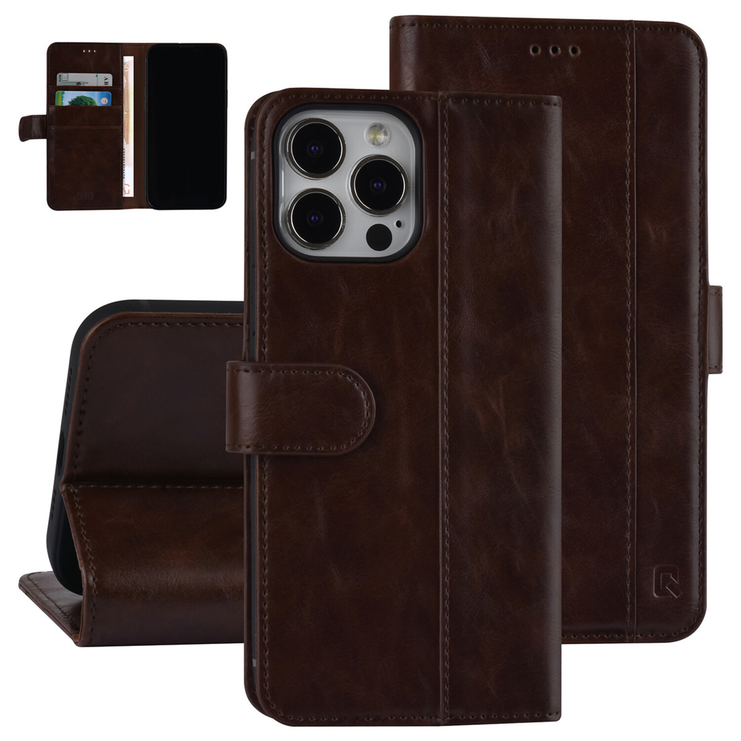 UNIQ Accessory UNIQ Accessory Book-Case hul iPhone 13 Pro Max - Kartenhalter - Magnetverschluss - Braun