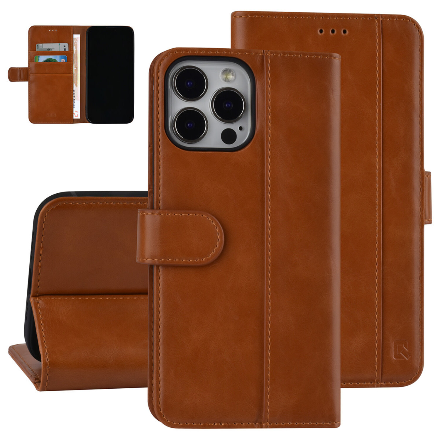 UNIQ Accessory UNIQ Accessory Book-Case hul iPhone 13 Pro Max - Kartenhalter - Magnetverschluss - Dunkelbraun
