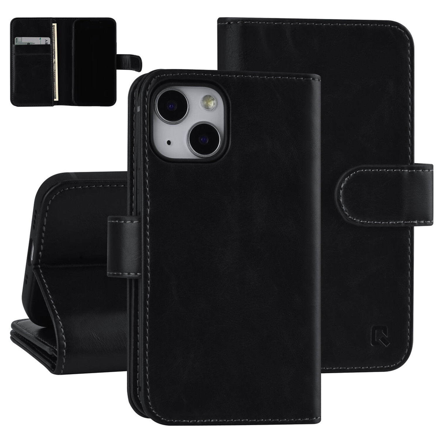 UNIQ Accessory UNIQ Accessory Book-Case hul iPhone 13 Mini - Kartenhalter 6x - Magnetverschluss - Schwarz