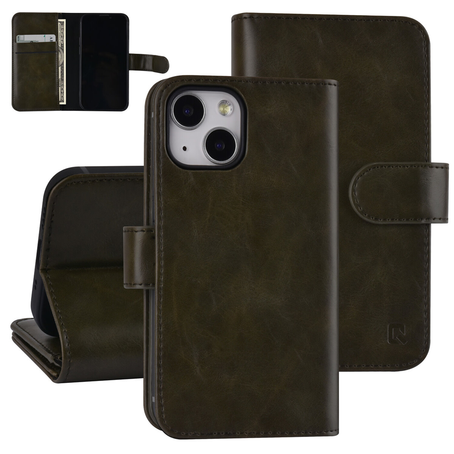 UNIQ Accessory UNIQ Accessory Book-Case hul iPhone 13 Mini - Kartenhalter - Magnetverschluss - Dunkelgrün