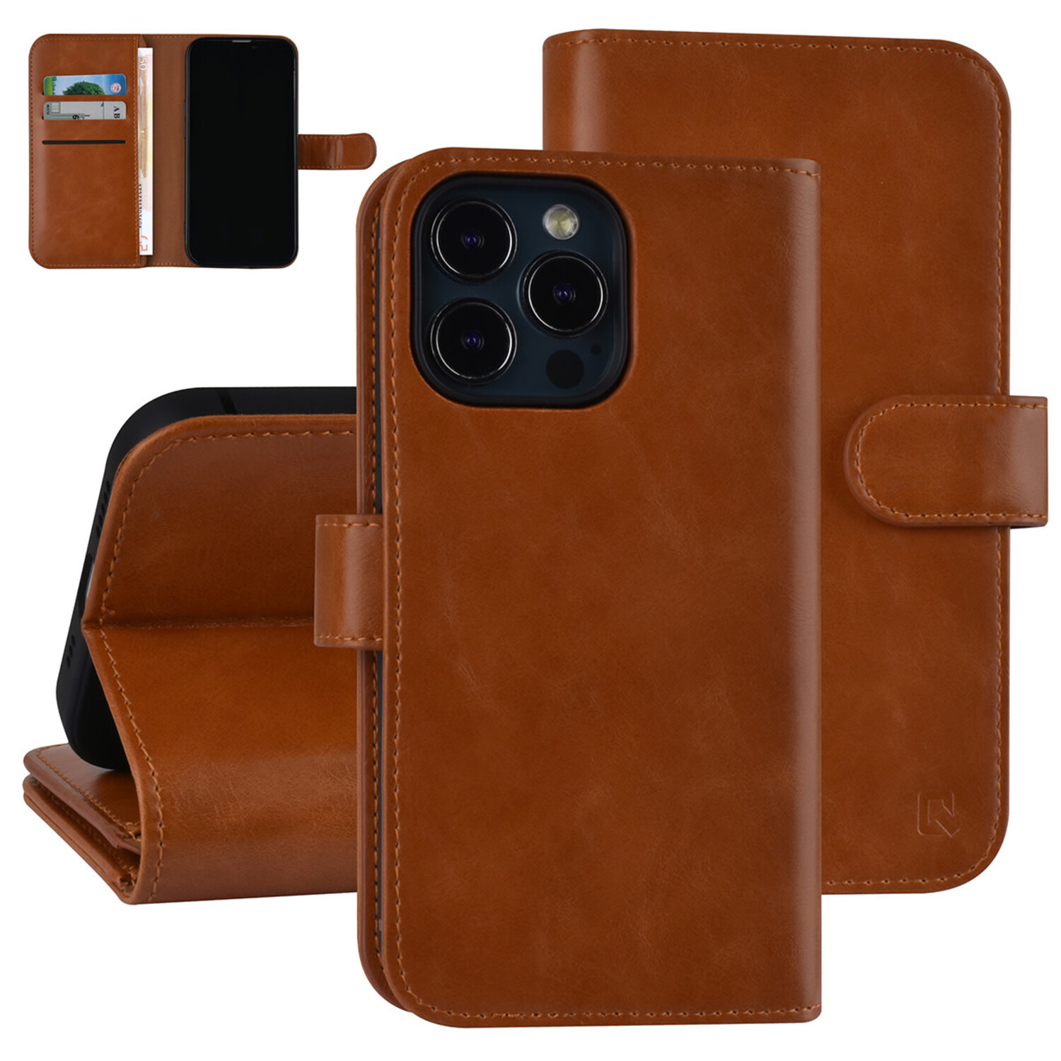 UNIQ Accessory UNIQ Accessory Book-Case hul iPhone 13 Pro - Kartenhalter - Magnetverschluss - braun